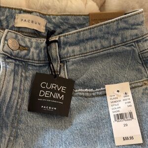 PacSun High Rise Blue Jeans Vintage-Inspired Distressed